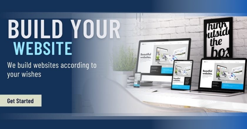 Sky Blue Purple Minimalist Build Your Website Promotion Facebook Ad