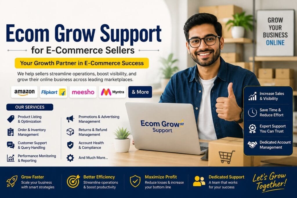 EcomGrow Support for E-Commerce Sellers